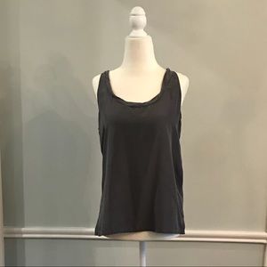 J. Crew Grey Tank Top Size 2 100% Silk